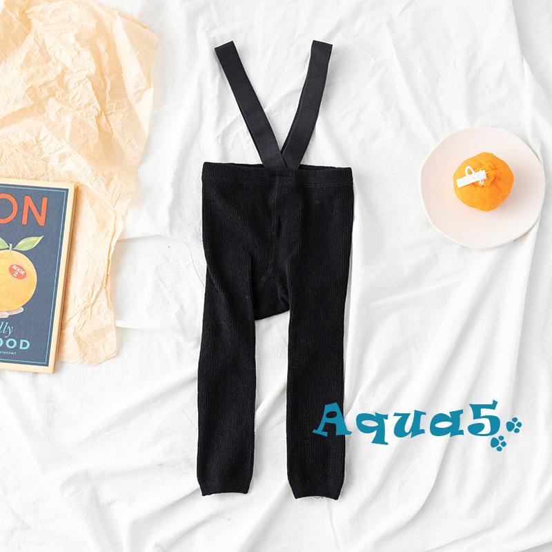 Quần legging lưng cao màu trơn thời trang cho trẻ em