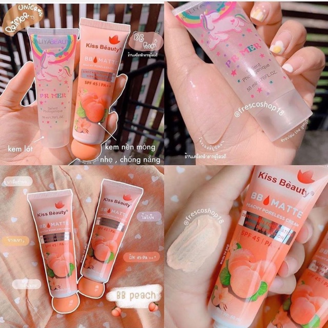 🌸 SET KEM NỀN BB MATTE KISS BEAUTY + KEM LÓT