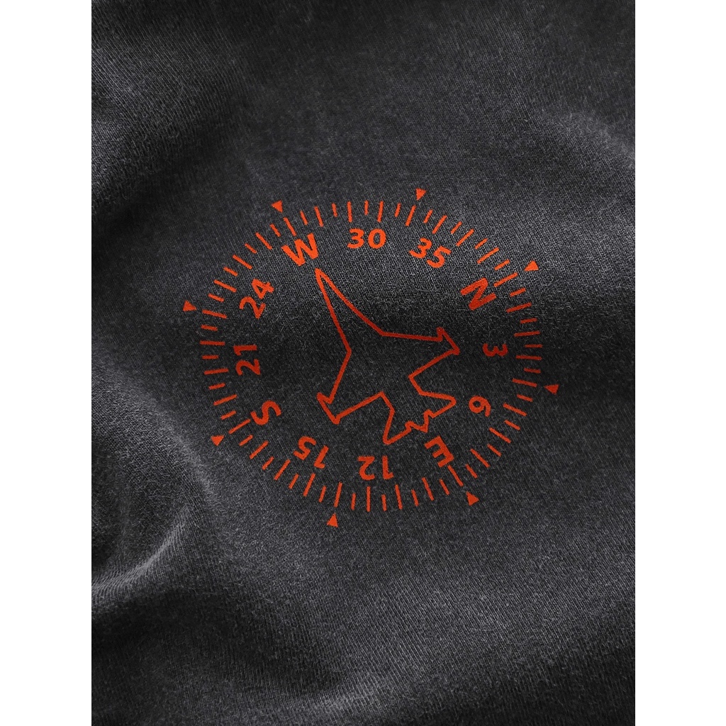 Áo thun wash tay lỡ nam nữ in hình AirCraft , Vải Cotton Form Oversize - SELECTED.STORE