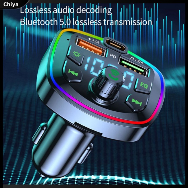 Máy Phát Fm Mp3 Tf / u 4.2a Có Đèn Nền Led Nền Chuyên Dụng Cho Xe Hơi