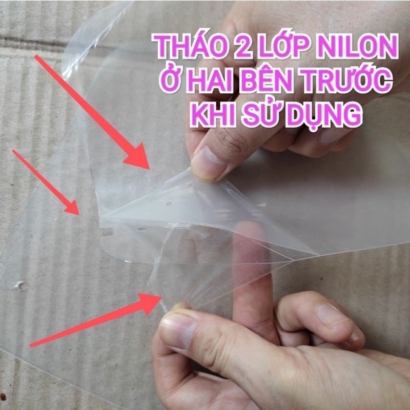 Kính chắn giọt bắn che hết mặt FACE SHIELD chống giọt bắn tiện dụng - combo cả bộ gọng và kính