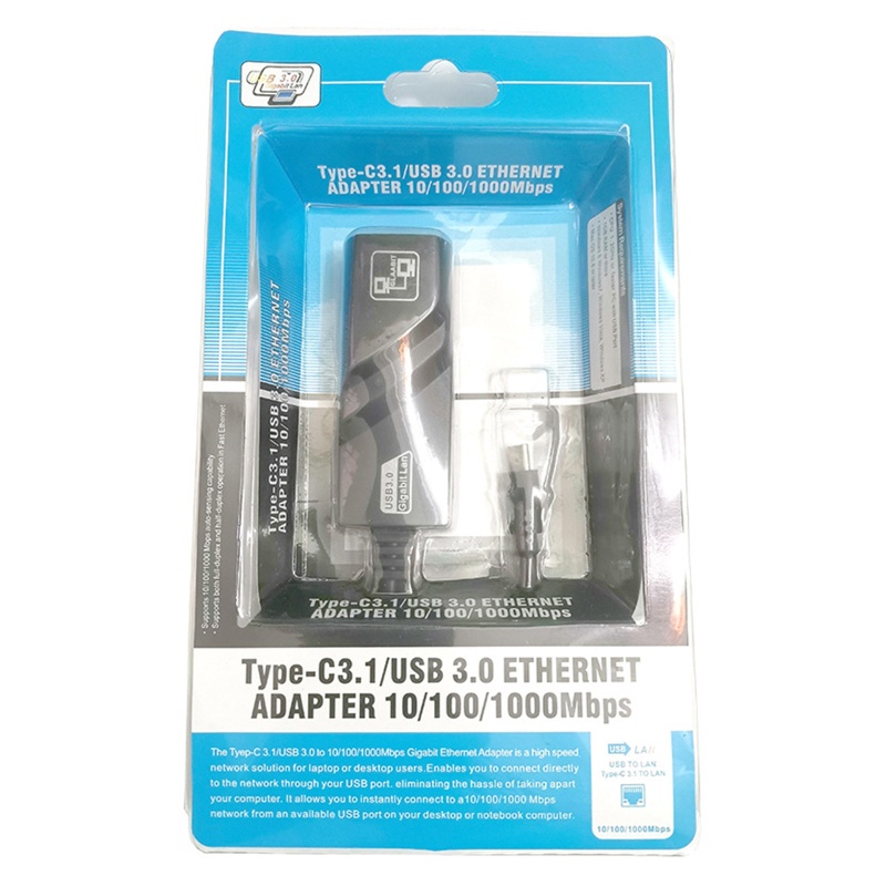 Cáp Chuyển Đổi USB C 3 1 Gigabit Ethernet Rj45 Lan Adapter 3 1 Type C Thẻ