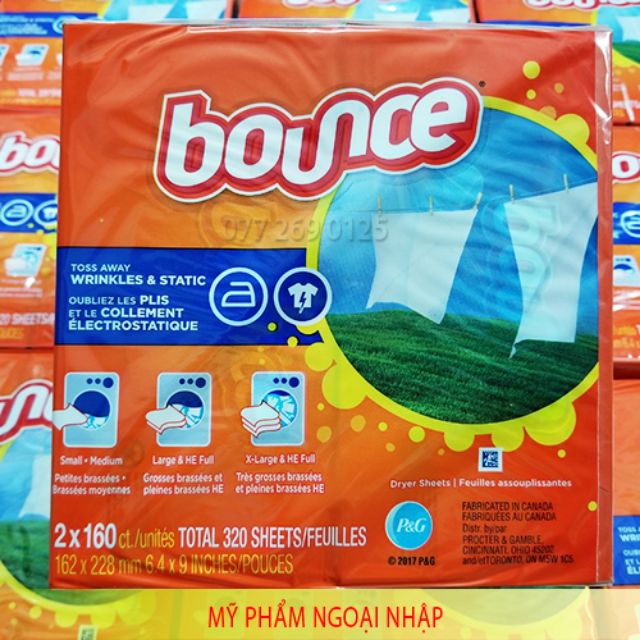 ☆Hộp Giấy Thơm Bounce 4 In 1 Outdoor Fresh (160 tờ)