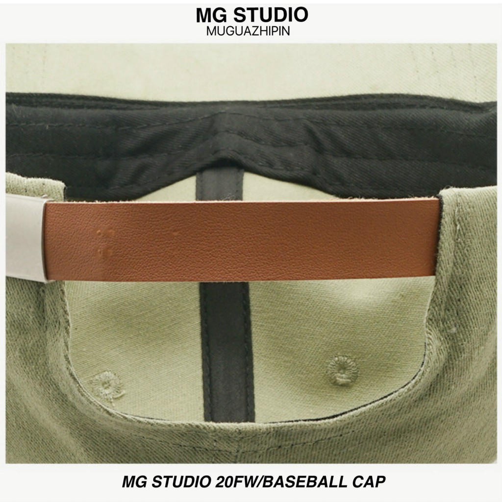 Mũ Lưỡi Trai MG STUDIO Đính Nhãn Vải Thêu Chữ Cái Thời Trang