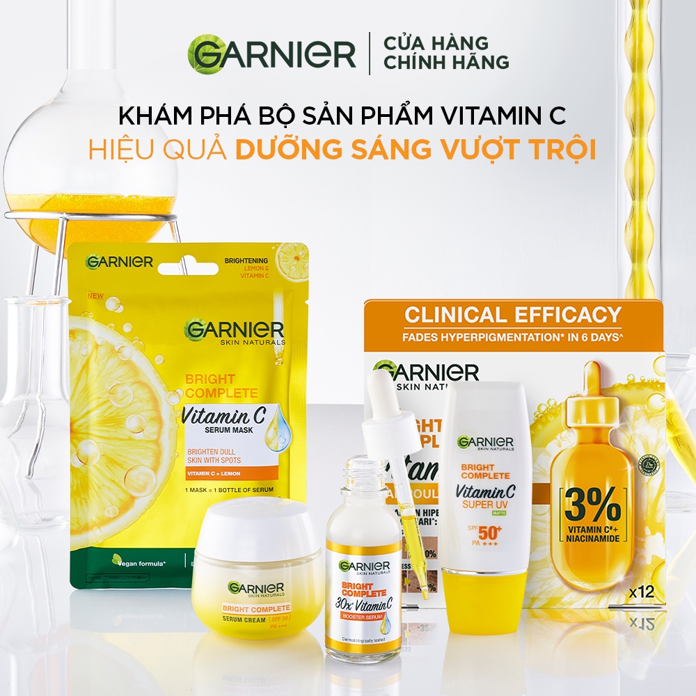 Tinh chất serum sáng da, giảm thâm mụn Vitamin C - Garnier Bright Complete 50ml | BigBuy360 - bigbuy360.vn