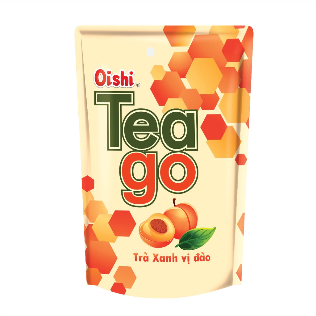 Combo 10 túi Oishi Trà Xanh Vị Đào Tea Go (180ml/túi)