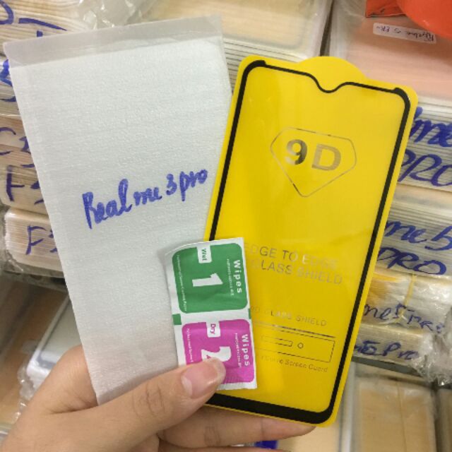 Kính cường lực 9D cho Oppo Realme 3 Pro Full keo màn hình