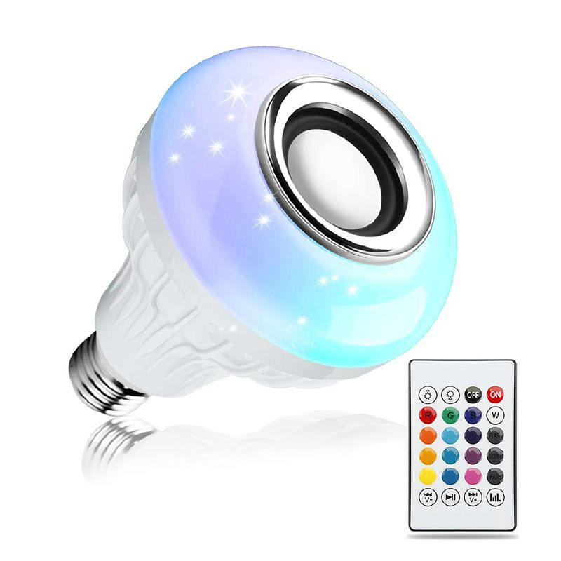 Loa Bluetooth kiêm bóng đèn Led siêu sáng đổi màu điều khiển từ xa