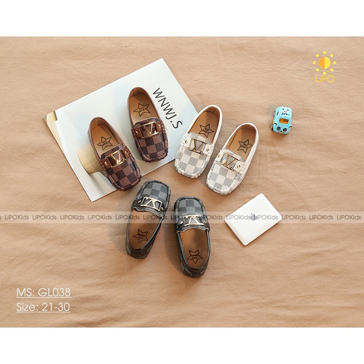 GIÀY LƯỜI LV SIÊU CHẤT CHO BÉ TRAI - GL038