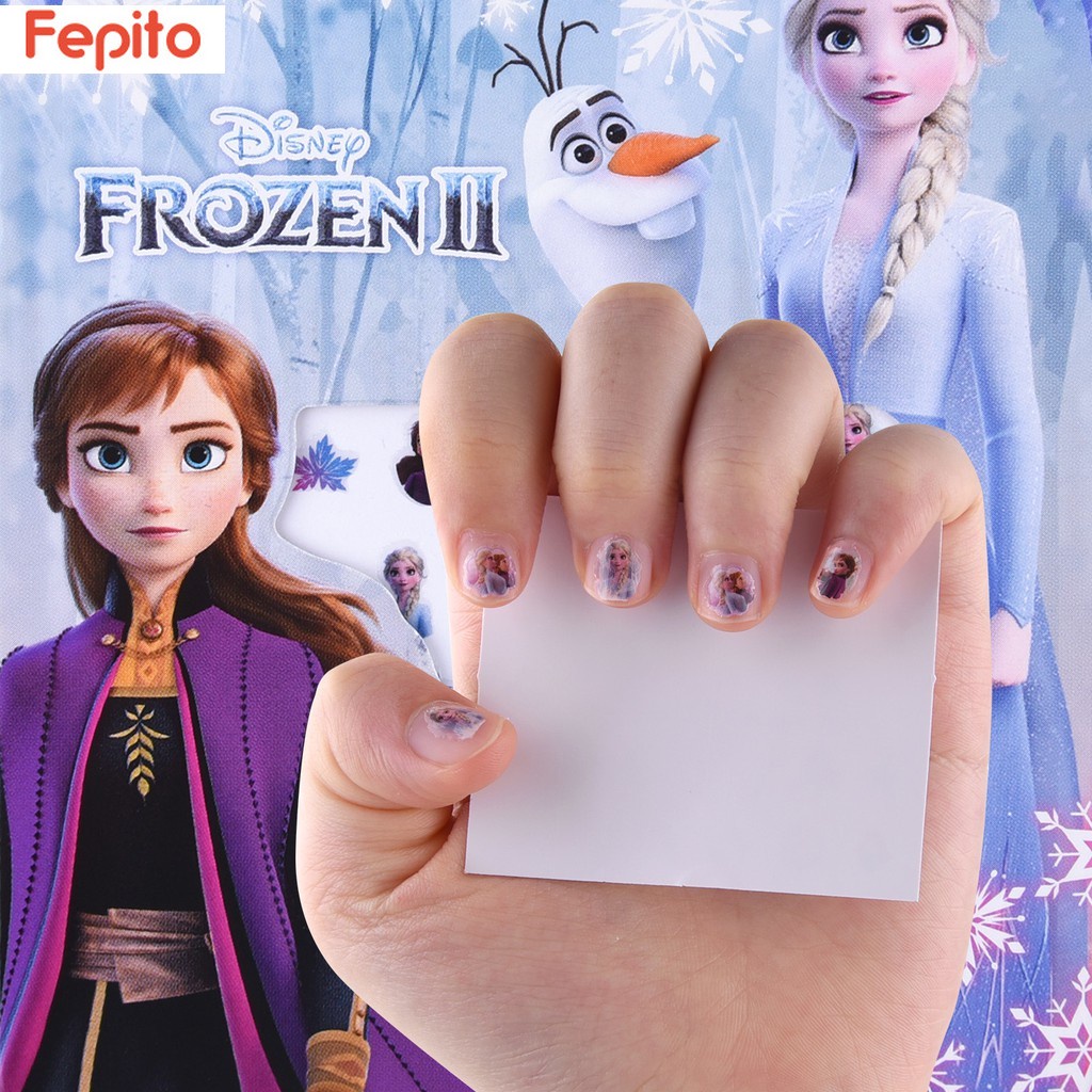 Set 5 Tấm Miếng Dán Móng Tay 3d Không Độc Hại Chống Thấm Nước Họa Tiết Hoạt Hình