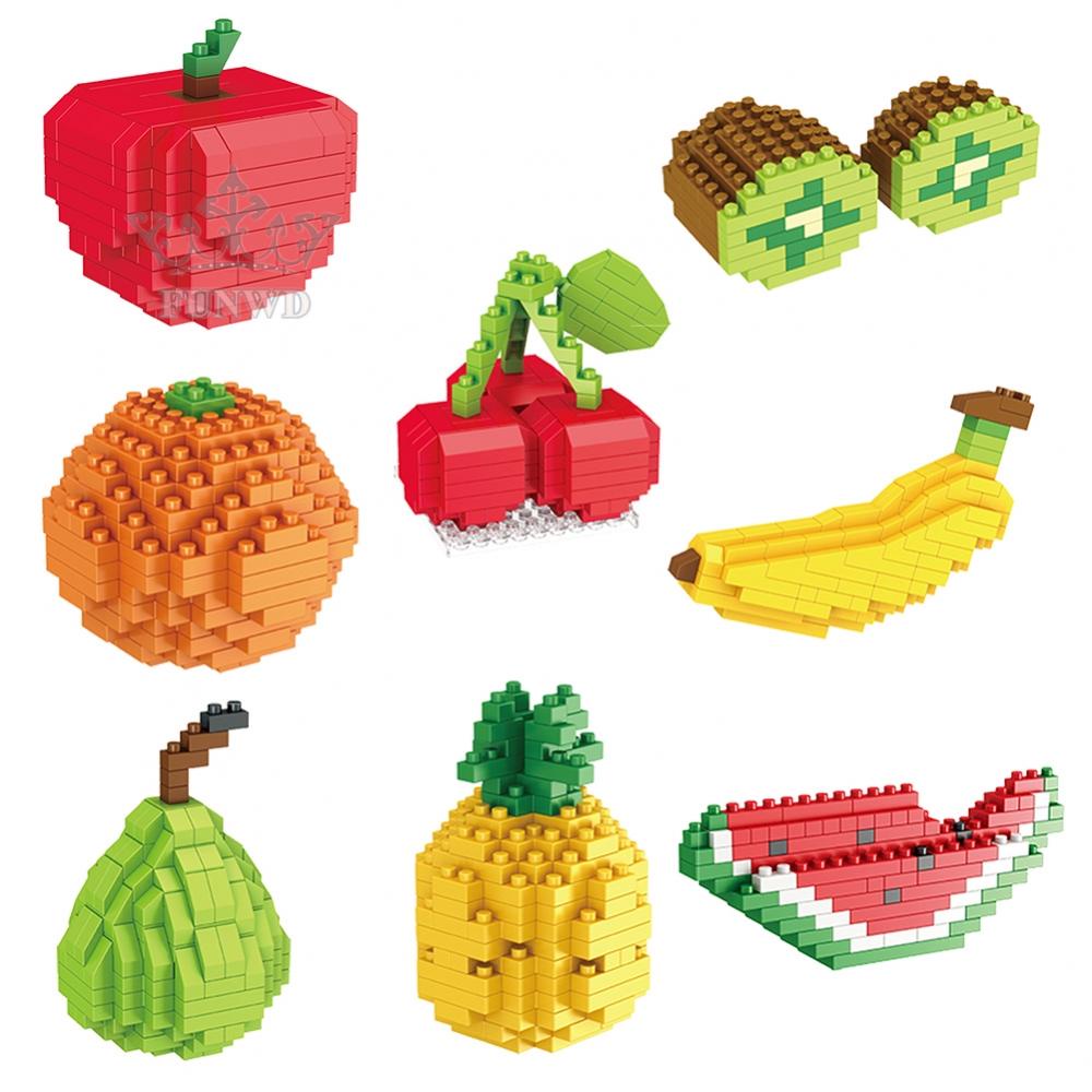 Bộ Đồ Chơi Lego Lắp Ráp Hình Trái Cây Mini Chất Lượng Cao Dành Cho Bé