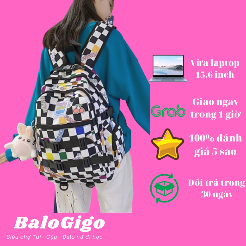 Balo caro FUMIAO cao cấp nhiều ngăn vải chống thấm nước ( không móc khóa) G227 - BaloGigo