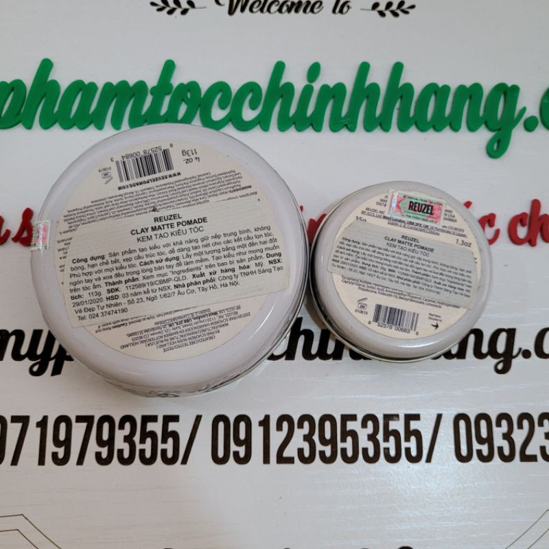 SÁP REUZEL GIỮ NẾP TRUNG BÌNH KHÔNG BÓNG CLAY MATTE POMADE 35G  - 113G - 340G