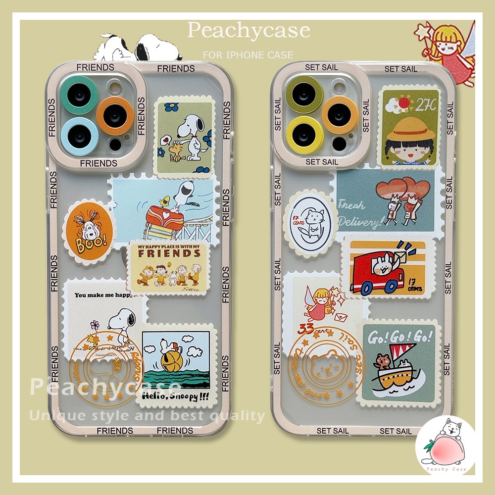 Ốp Điện Thoại TPU Mềm Trong Suốt Chống Sốc In Hình Snoopy Cho Apple iPhone 14 13 11 12 Pro Max X Xs Max Xr 7 8 Plus