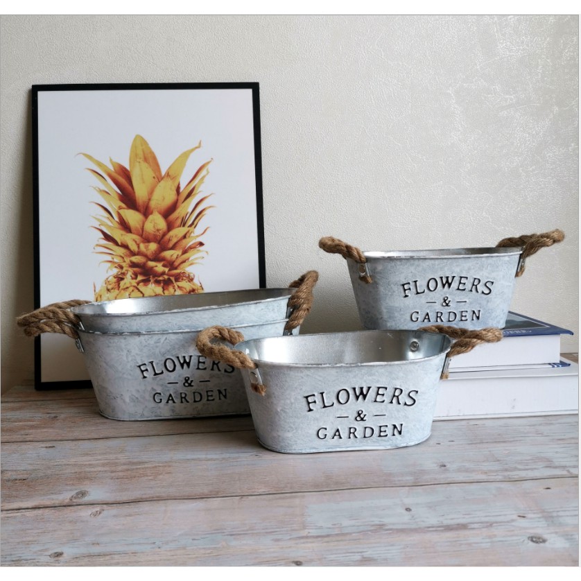 Chậu trồng hoa, Chậu trồng cây Flower garden chất liệu sắt
