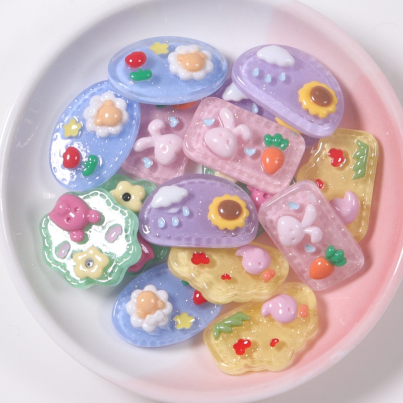 Kẹp Tóc Hình Động Vật Hoạt Hình Bằng Nhựa Resin Dễ Thương Diy