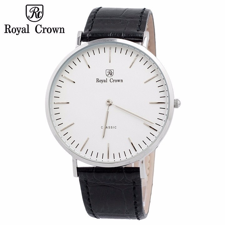 [ROYAL CROWN] Đồng hồ nam Royal Crown 7601 dây da