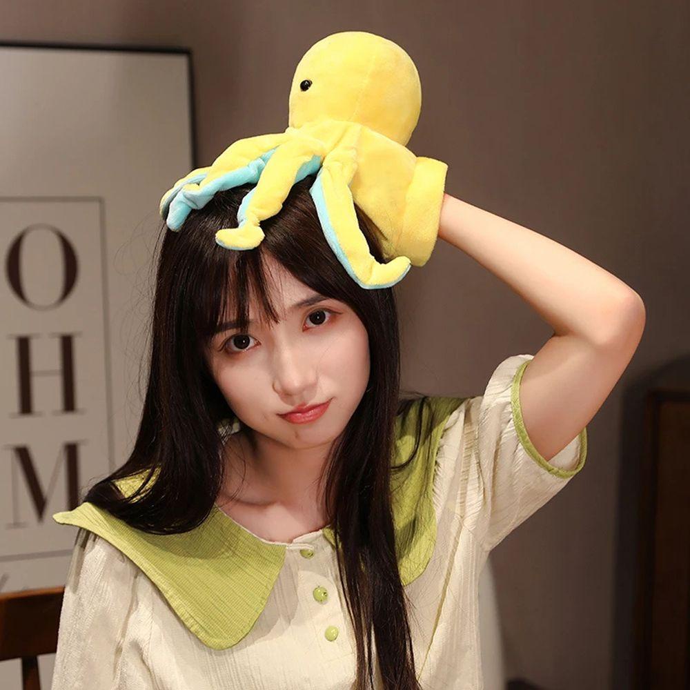 Con Rối Đeo Tay Hình Cá Mập / Bạch Tuộc Nhồi Bông Mềm Mại Hỗ Trợ Giáo Dục Bé