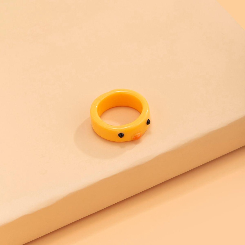 Nhẫn Resin Hình Động Vật Dễ Thương Phong Cách Hàn Quốc Cho Nữ