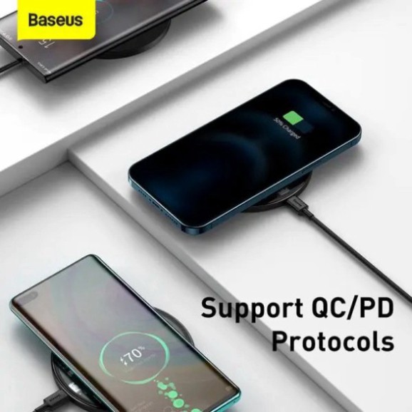 Sạc không dây Baseus Simple Magnetic sạc nhanh 15W cho iPhone 12 Series