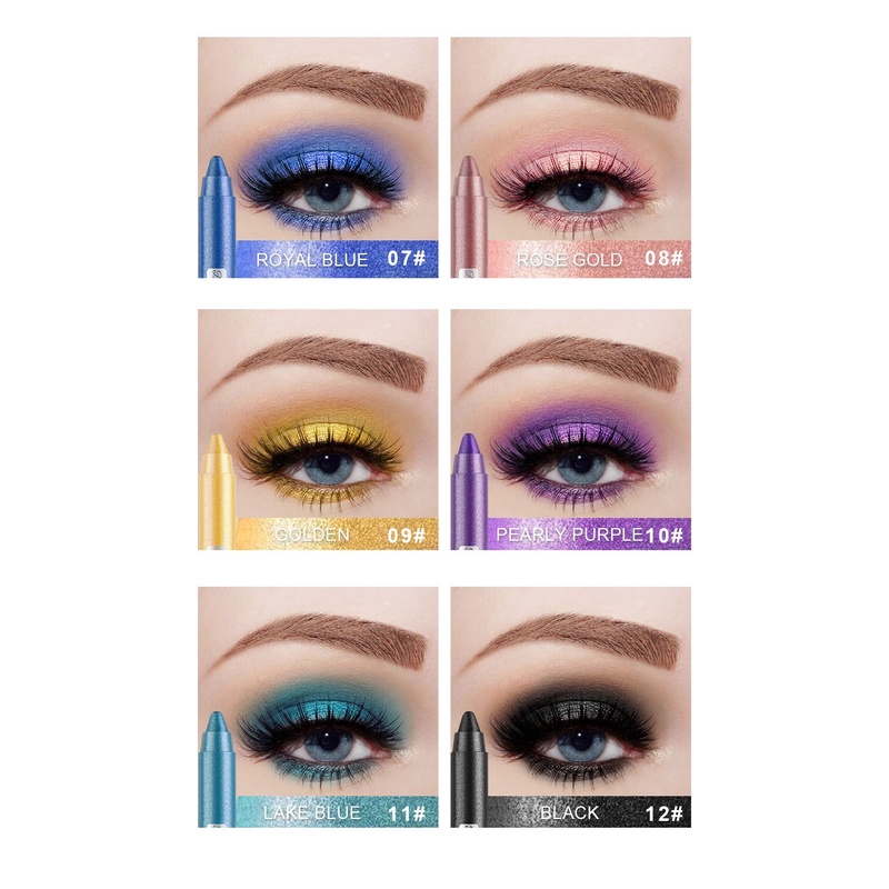 Bút Chì Kẻ Mắt Bắt Sáng Màu Lì Kim Tuyến Chống Nước Với Đồ Chuốt