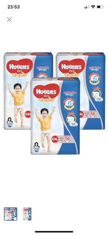 Tã quần huggies XXL56 ( bao bì mới)