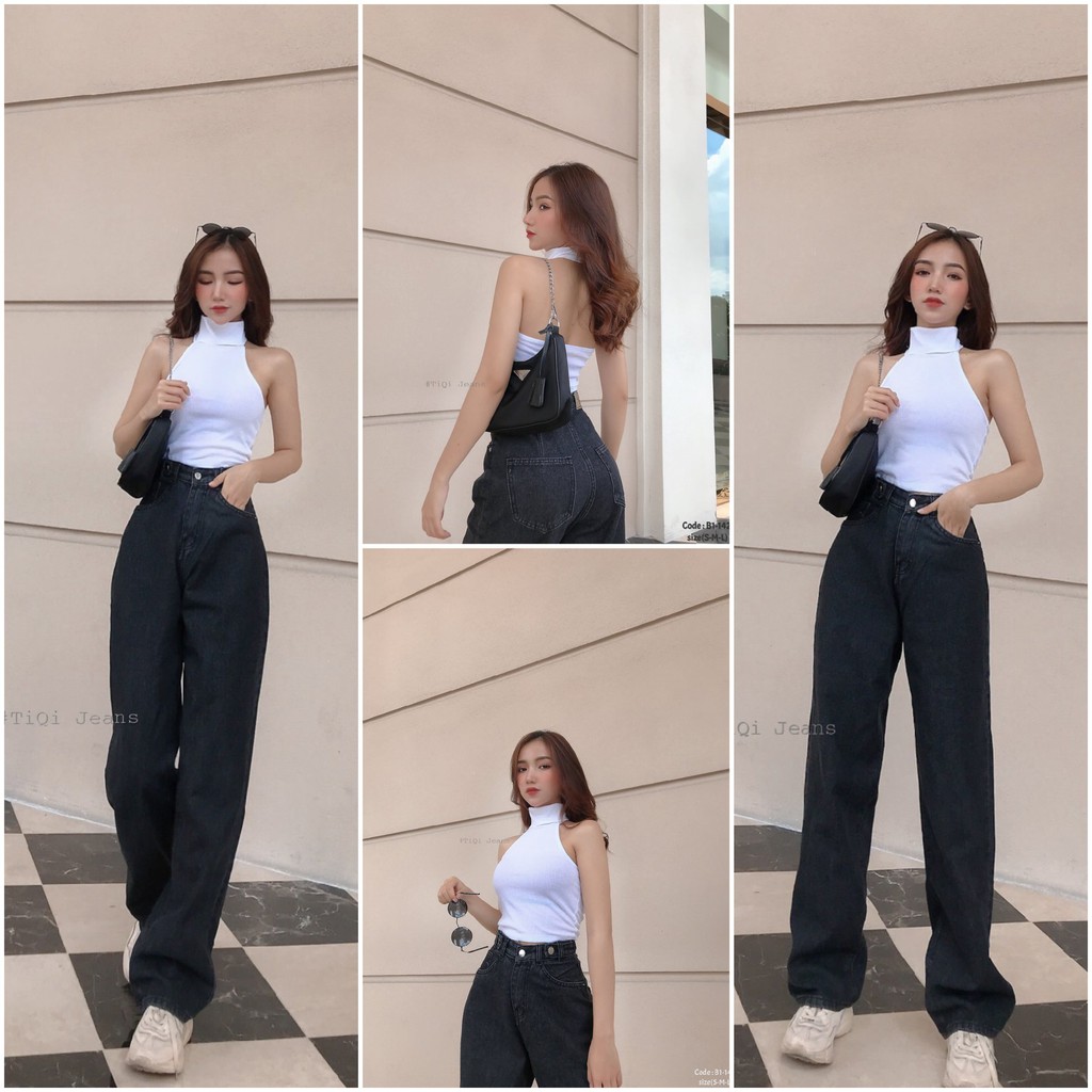 QUẦN JEANS ỐNG RỘNG B142