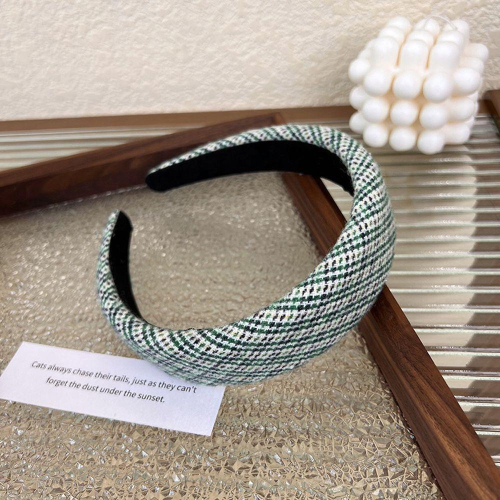 Băng Đô Cài Tóc Co Giãn In Họa Tiết Houndstooth Phong Cách Cổ Điển Thời Trang Cho Nữ