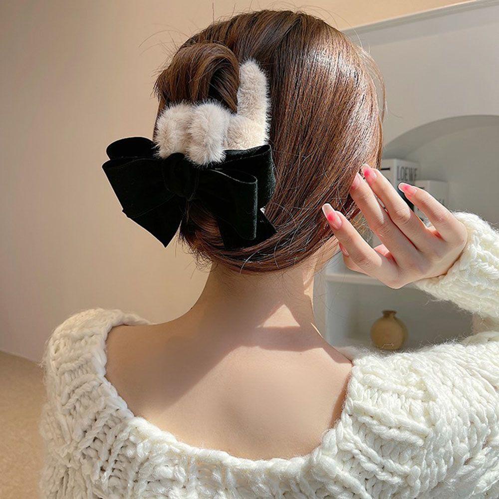 Kẹp Tóc Phối Lông Thời Trang Xinh Xắn Cho Nữ