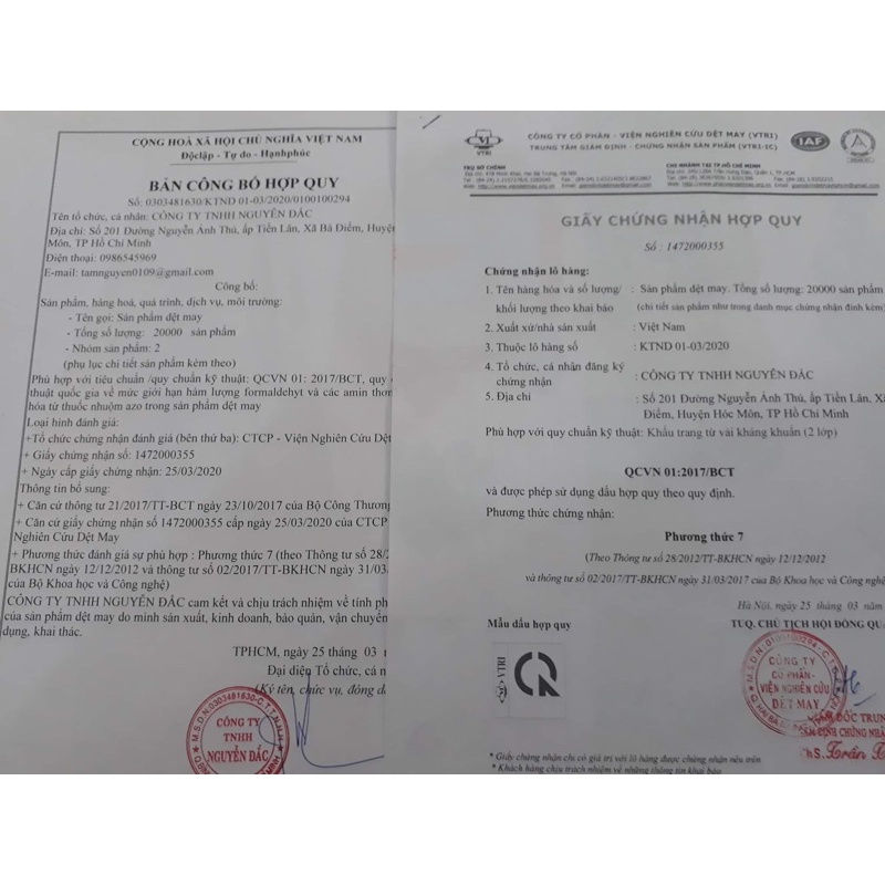 Khẩu trang vải cotton 100% 2 lớp kháng khuẩn, chống bụi, đảm bảo đeo cả ngày không đau tai, hô hấp dễ dàng, in bhxh | BigBuy360 - bigbuy360.vn