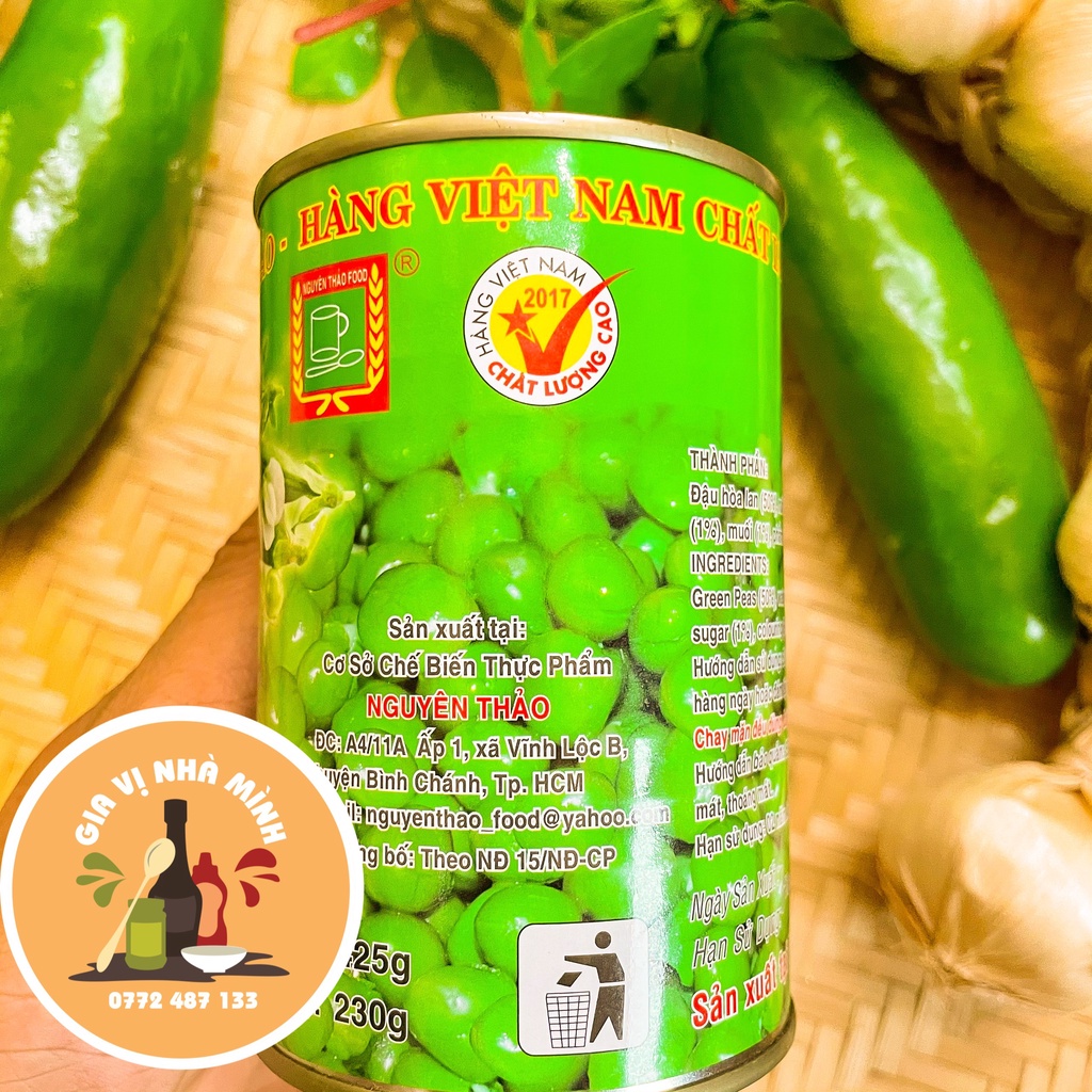 ĐẬU HOÀ LAN TƯƠI NGUYÊN THẢO ĐÓNG HỘP- 425GR