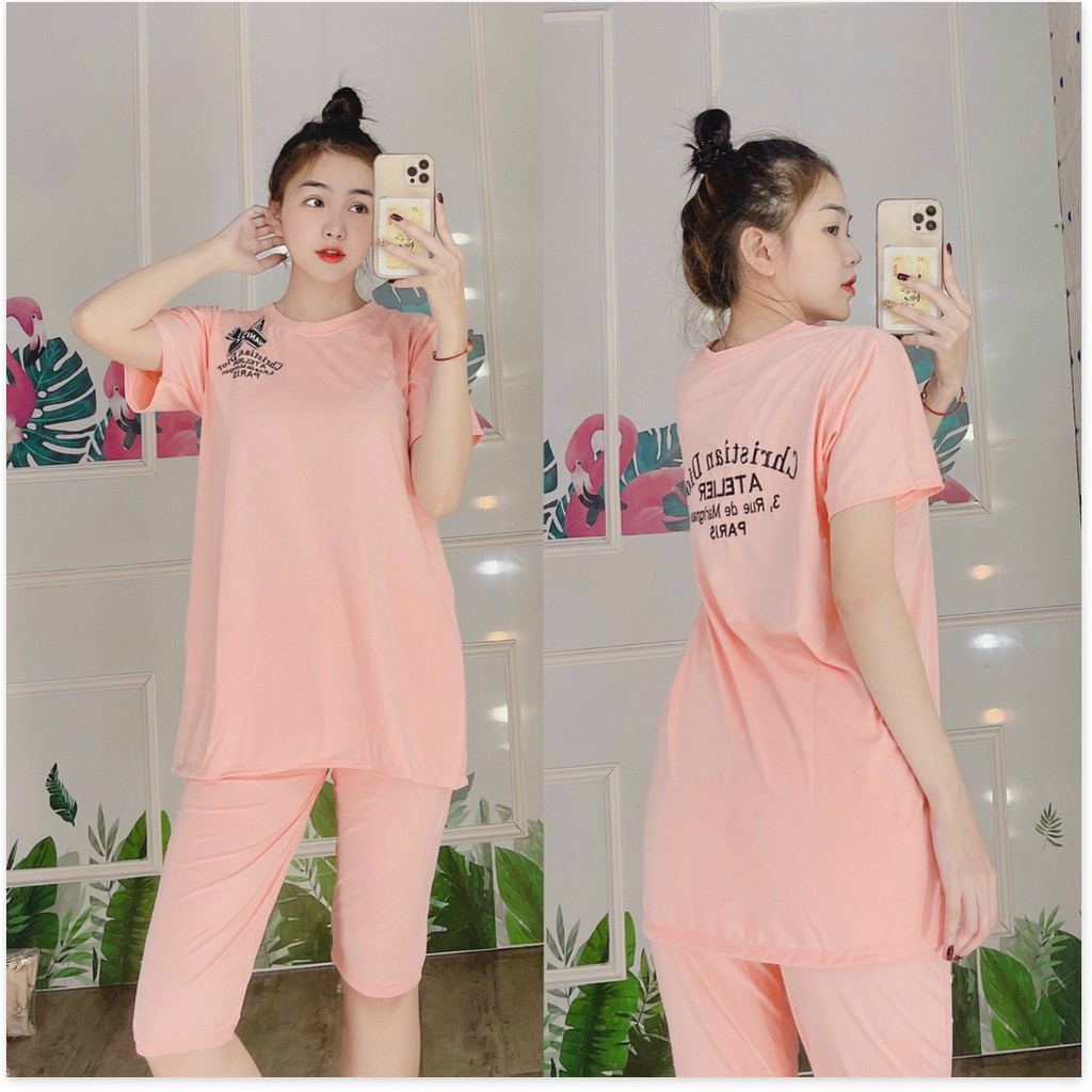 SET ĐỒ BỘ THUN NỮ,THIẾT KẾ HỌA TIẾT XINH XẮN,CHẤT LIỆU VÃI CO GIẢN 4C  THỜI TRANG KME.STORE