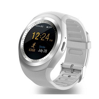 Đồng hồ thông minh mặt tròn cao cấp Smartwatch Y1 trắng