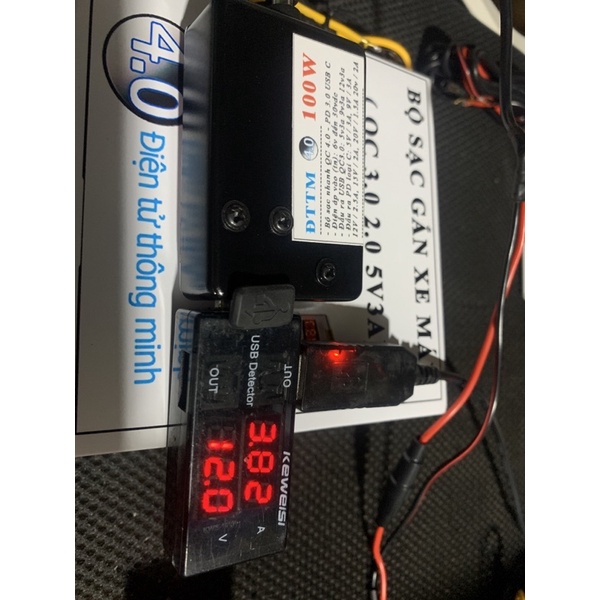 Sạc siêu nhanh Vooc PD Qc4.0 54W - 100W cao cấp, bộ sạc gắn xe máy oto sử dụng acquy, nlmt, pin 3s 4s sạc điện thoại