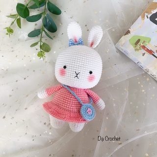 Thỏ Bánh Bao Nhồi Bông - Thú Bông Len Handmade Đan Móc Thủ Công Bằng Tay