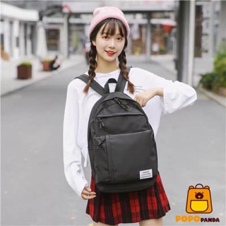 Balo thời trang màu trơn đi học basic PopoPanda BL007
