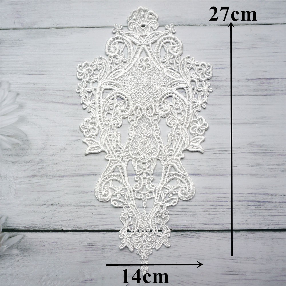 Vải Ren Thêu Hoa Màu Trắng Dùng May Váy Cưới