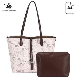 Túi Xách Nữ DAVID JONES Paris In Họa Tiết Chữ Thời Trang