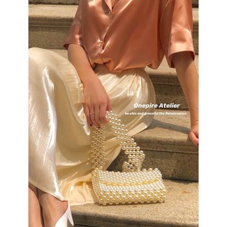 Chân Váy midi lụa Organza cao cấp - ord