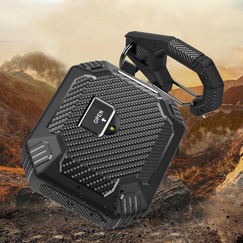 Vỏ Bảo Vệ Hộp Sạc Tai Nghe AirPods Pro 1 / 2 / 3 Chống Rơi Có Khóa Nam Châm Vô Hình