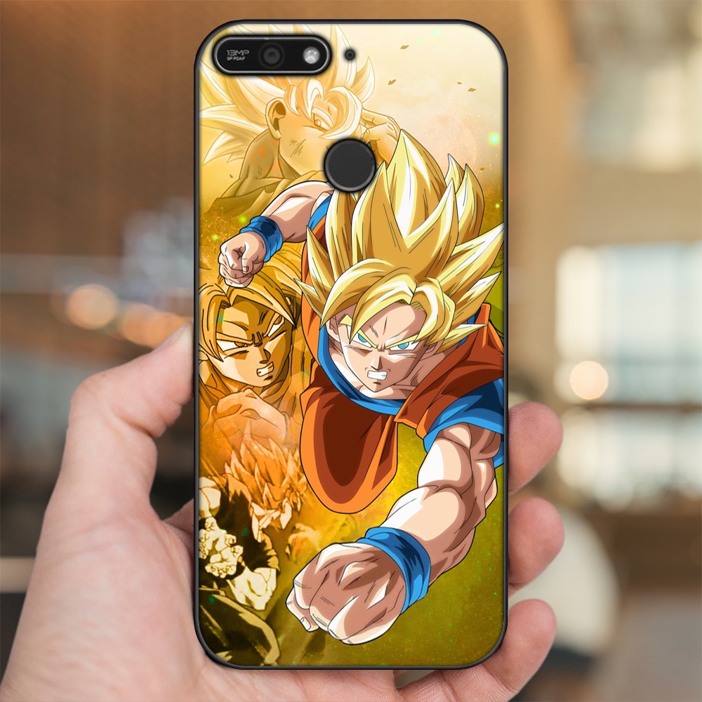 Ốp lưng Huawei Y6 Prime viền đen in hình Goku Dragon Ball