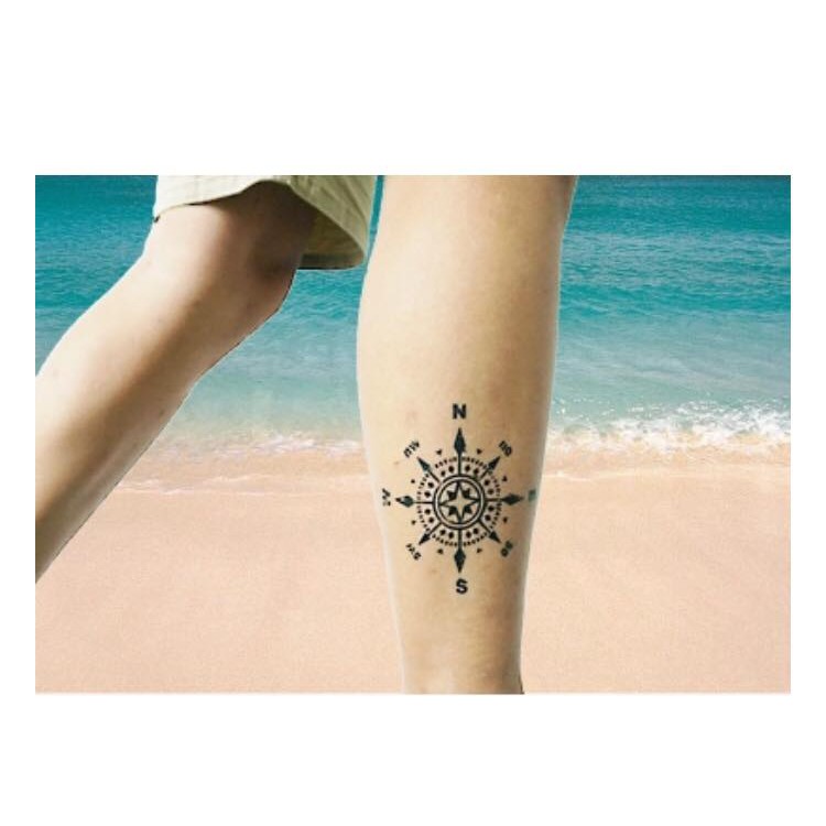 Hình xăm la bàn khuôn vẽ henna Tattoo Ấn Độ