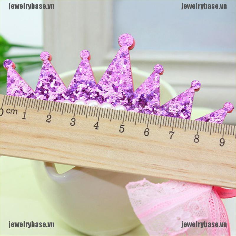 [jewelry] Girls Hair Bands Pearls Resin Lace Bow Ribbon Crown Princess Kids Accessories [basevn]