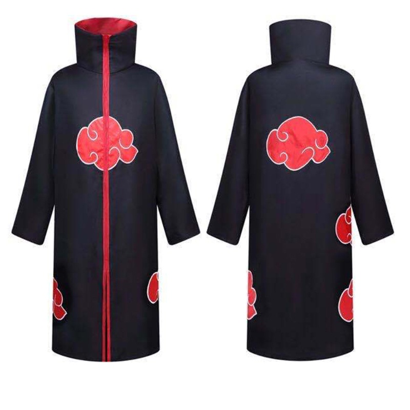 Áo Choàng Dài Hóa Trang Nhân Vật Anime Uchiha Itachi Kèm Băng Đô Cho Người Hâm Mộ