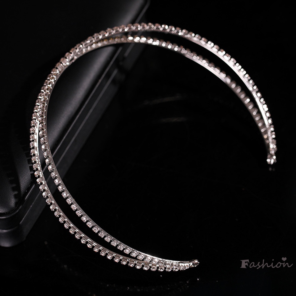 Băng Đô Cài Tóc Đính Đá Thiết Kế Thanh Lịch Nhẹ Nhàng Cho Nữ