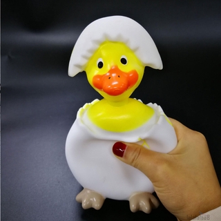 LAA8-Novelty Funny Cartoon Eggshell Duck Squeeze Vent Toy Child Adult Decompression Sound Toy Gift