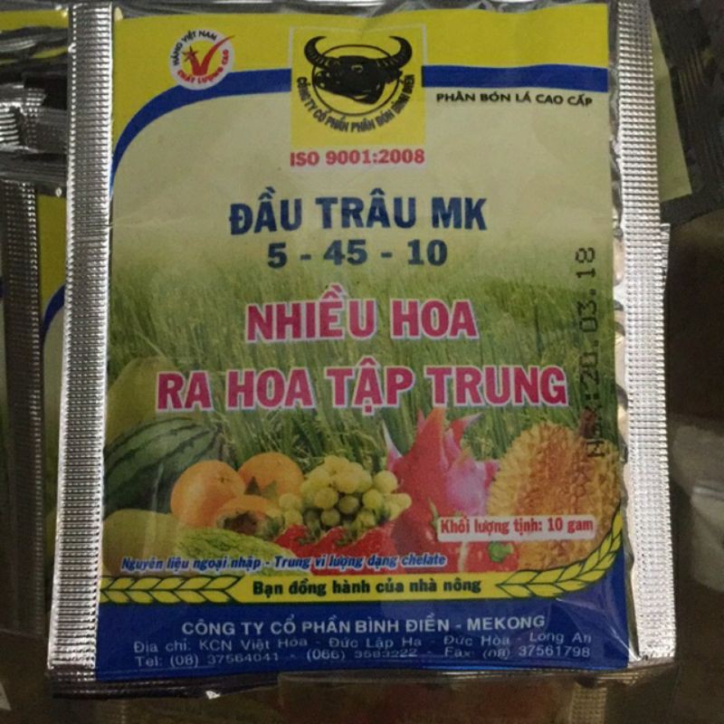 Phân bón ra hoa - đầu trâu MK 5-45-10