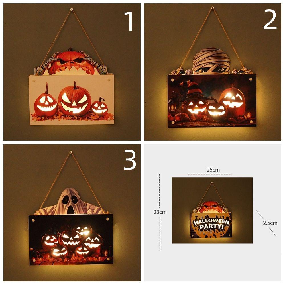 Bảng Gỗ Trang Trí Halloween In Hình Mẹ Ma