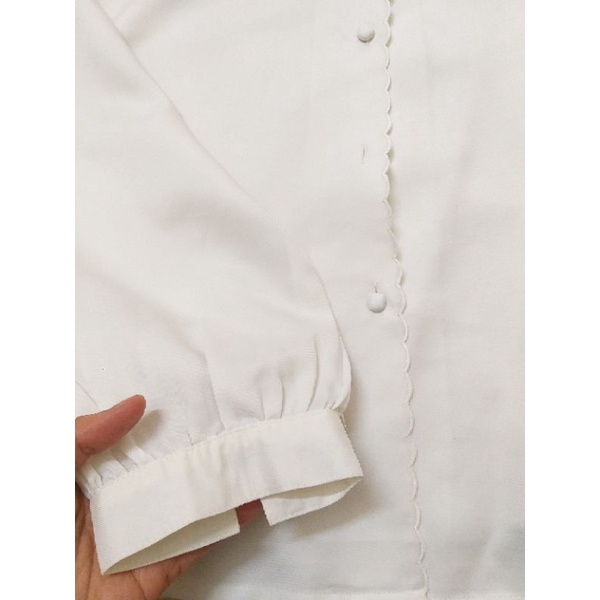 Áo sơmi Nhật size L họa tiết ren hoa thanh lý