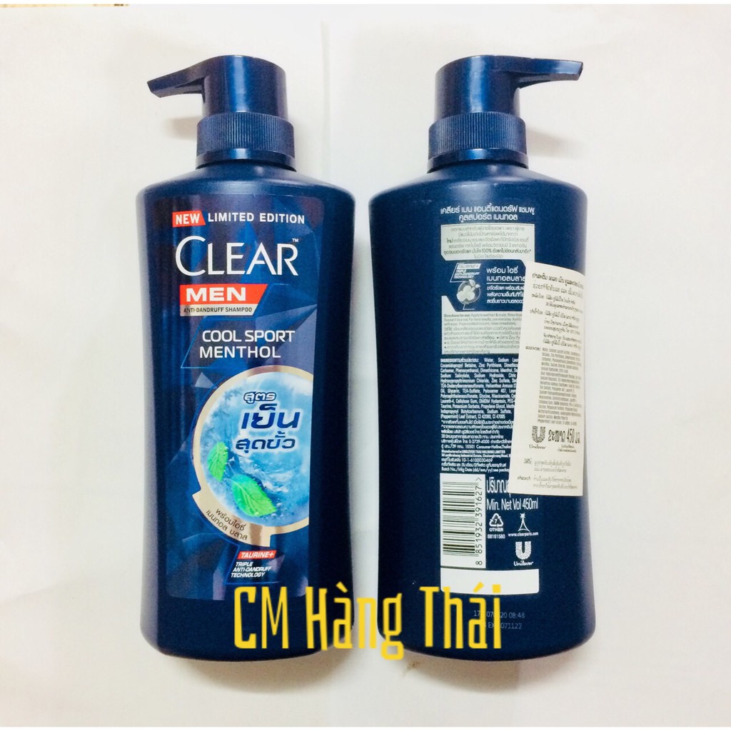 GỘI CLEAR MEN 450ML THÁI LAn